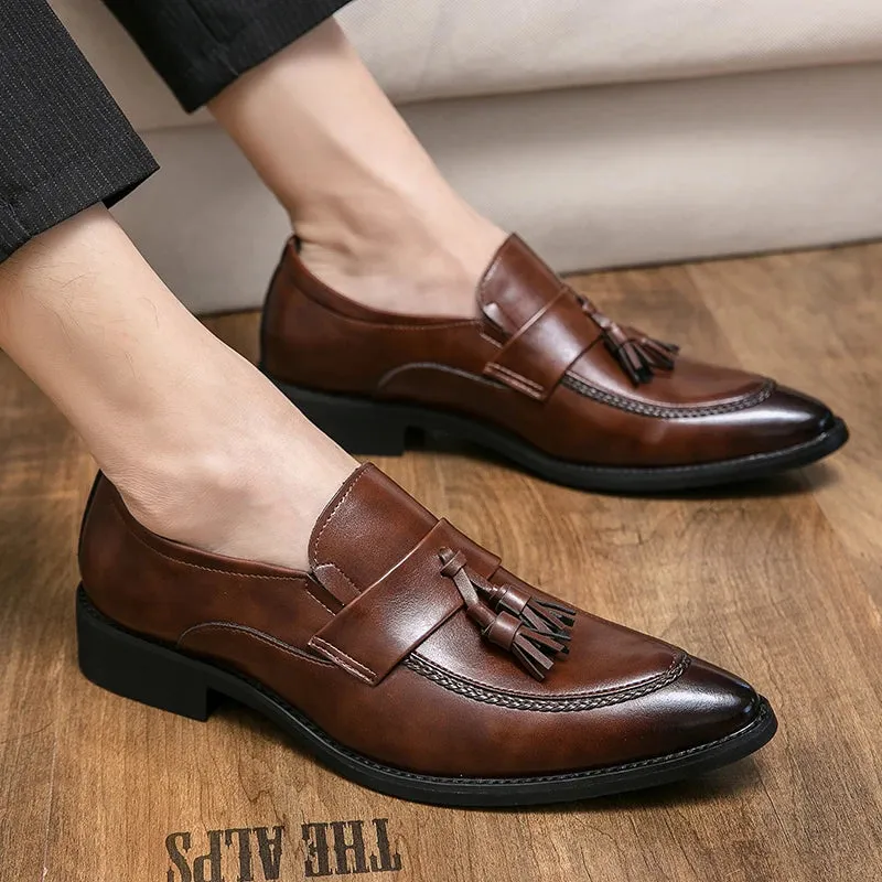 StilMann Herren Lederschuhe mit spitzer Zehenkappe