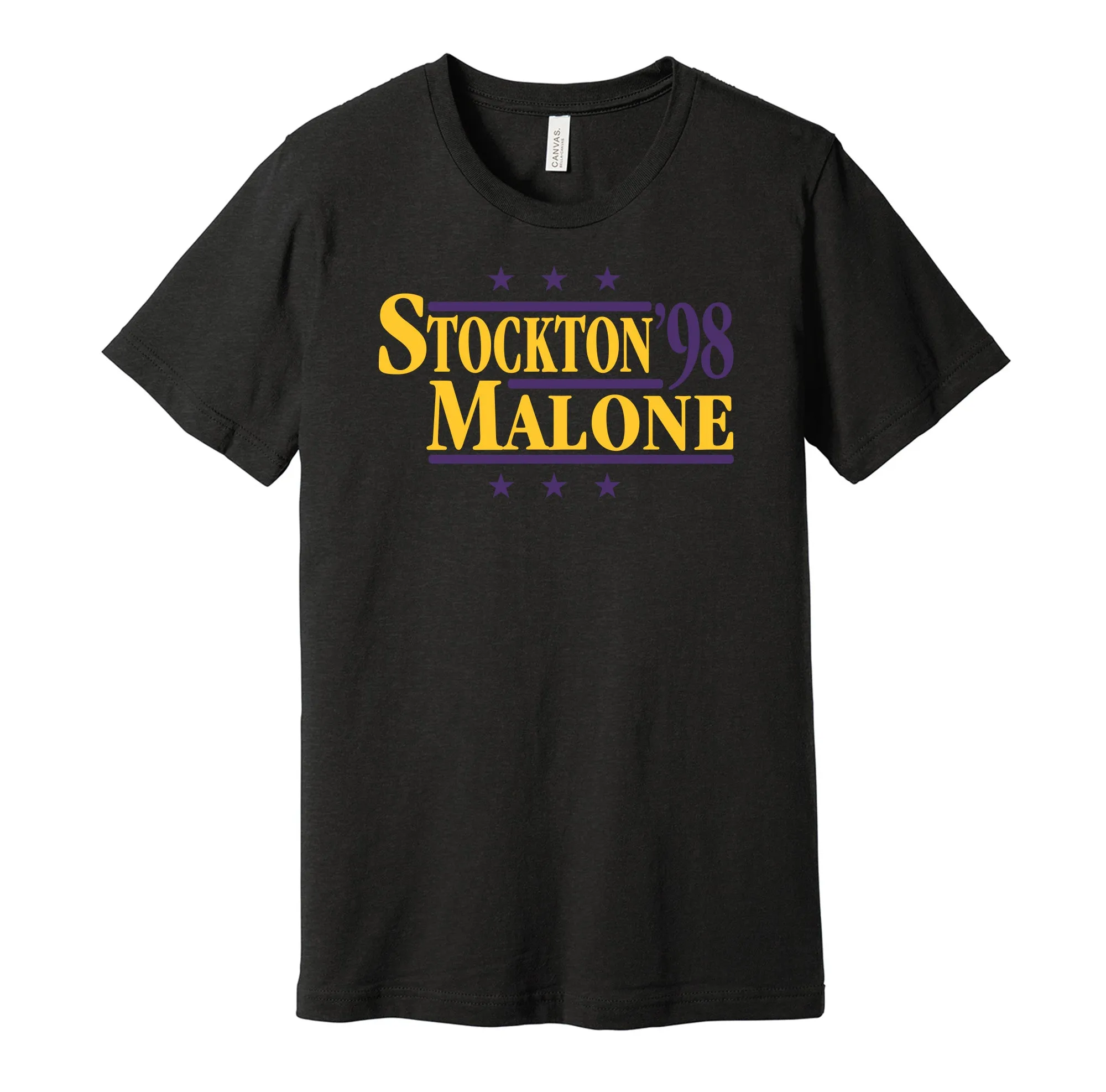 Stockton & Malone '98 - Utah Basketball Legends Political Campaign Parody T-Shirt - Hyper Than Hype Shirts