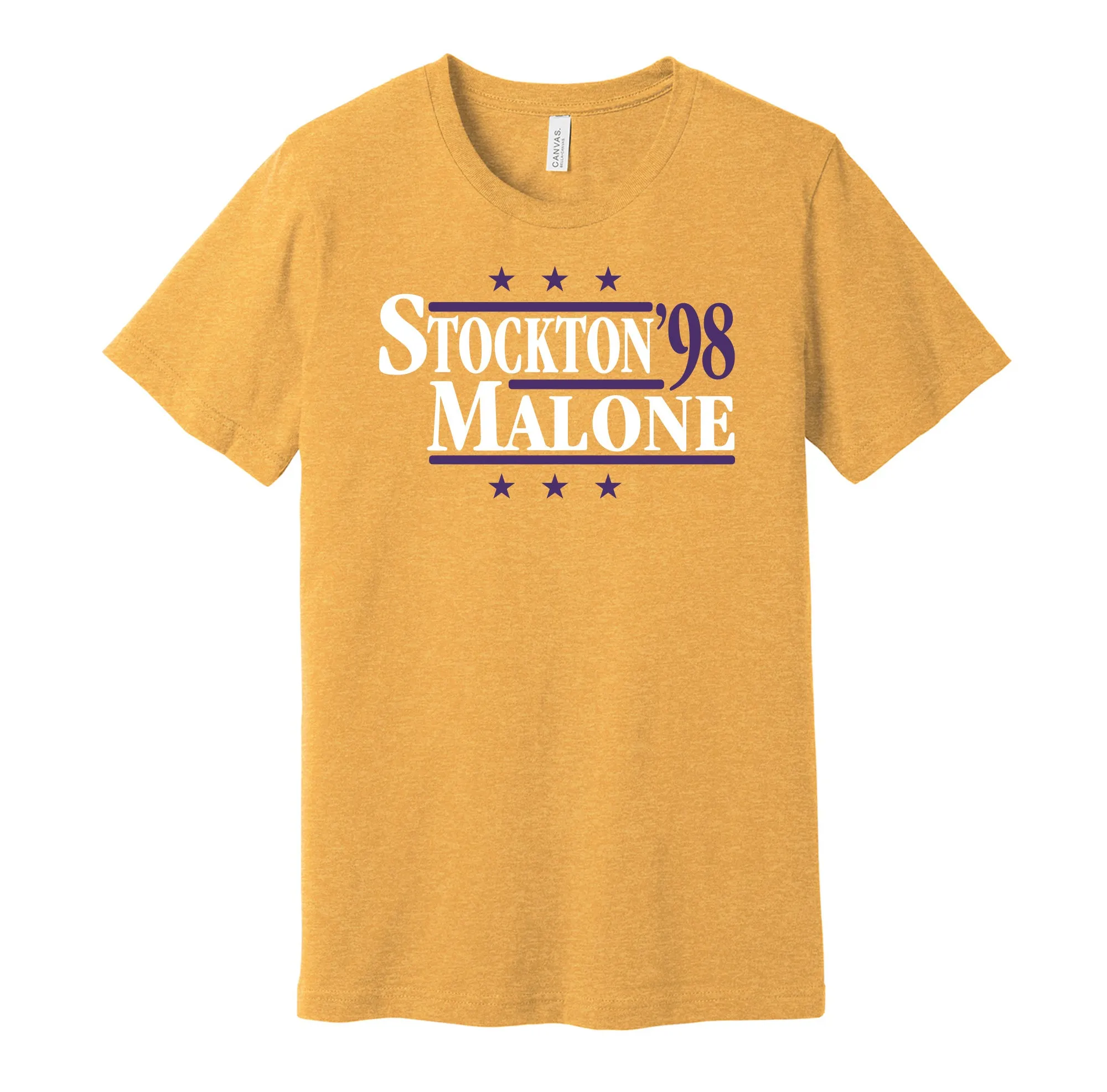 Stockton & Malone '98 - Utah Basketball Legends Political Campaign Parody T-Shirt - Hyper Than Hype Shirts