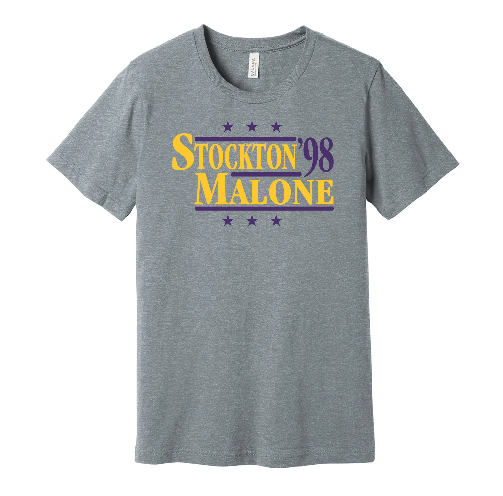 Stockton & Malone '98 - Utah Basketball Legends Political Campaign Parody T-Shirt - Hyper Than Hype Shirts
