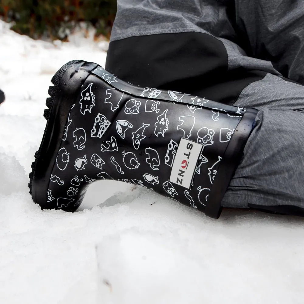 STONZ - Rain Boots - Print Black