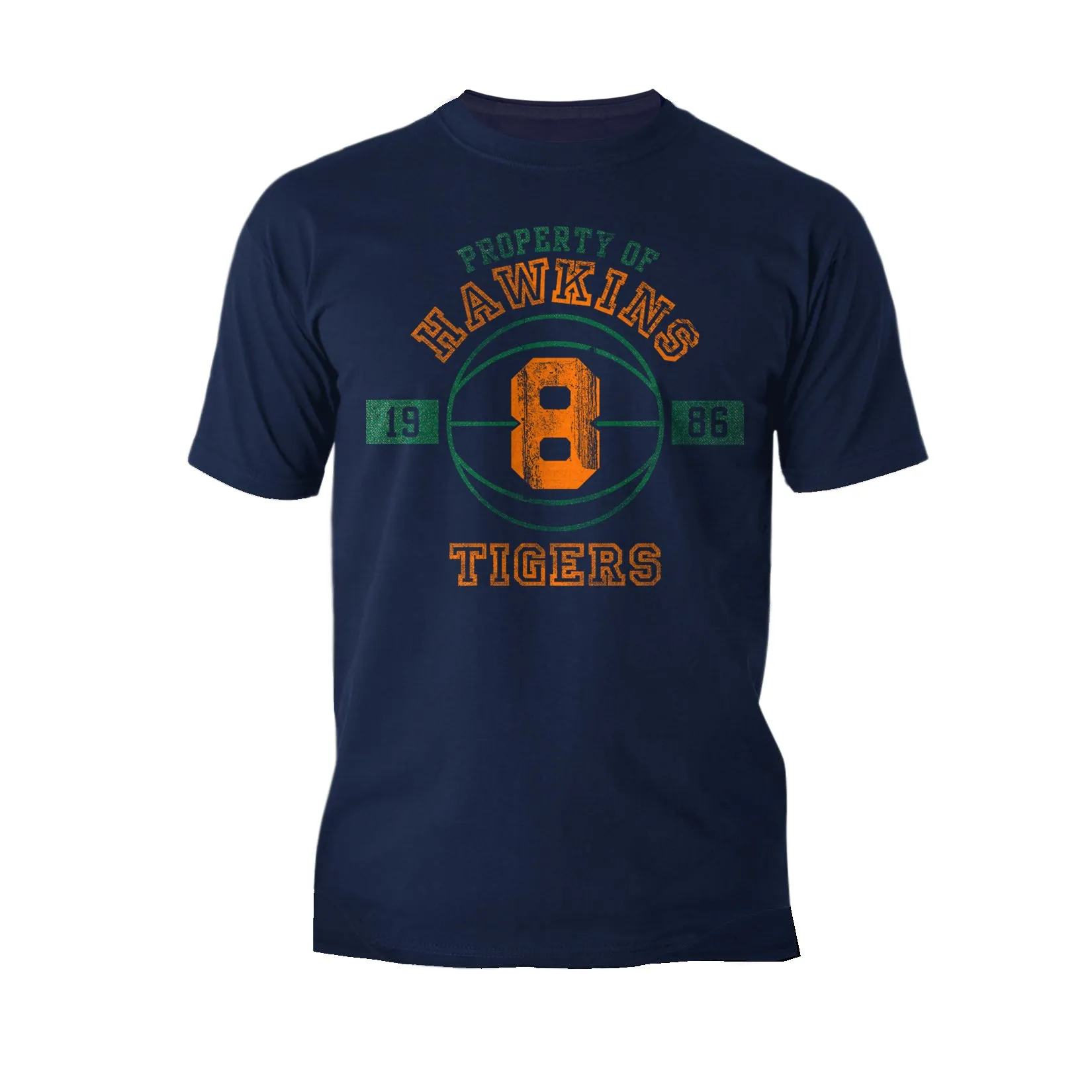 Stranger Things Hawkins Tigers Varsity Basketball Men's T-Shirt