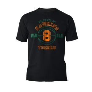 Stranger Things Hawkins Tigers Varsity Basketball Men's T-Shirt