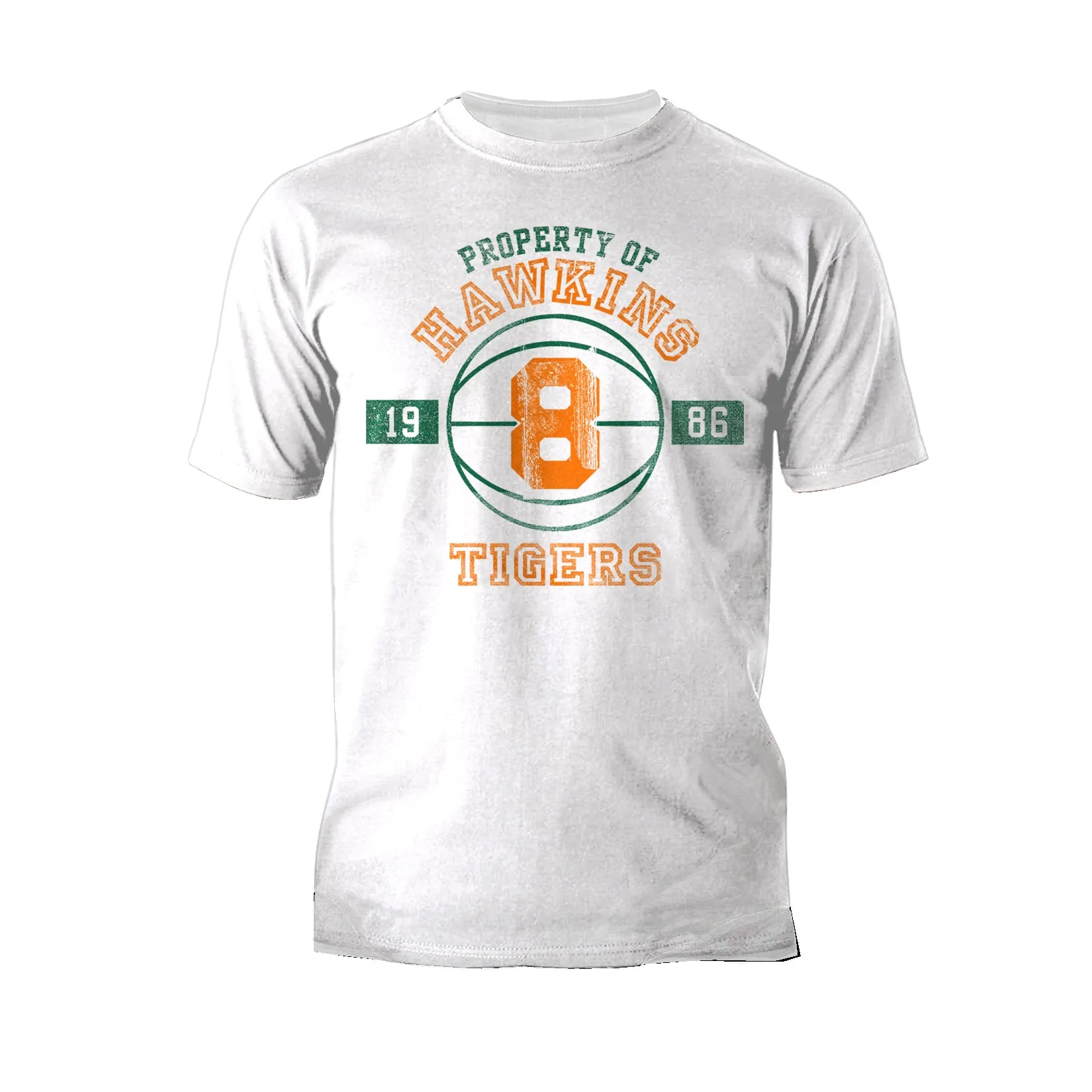 Stranger Things Hawkins Tigers Varsity Basketball Men's T-Shirt
