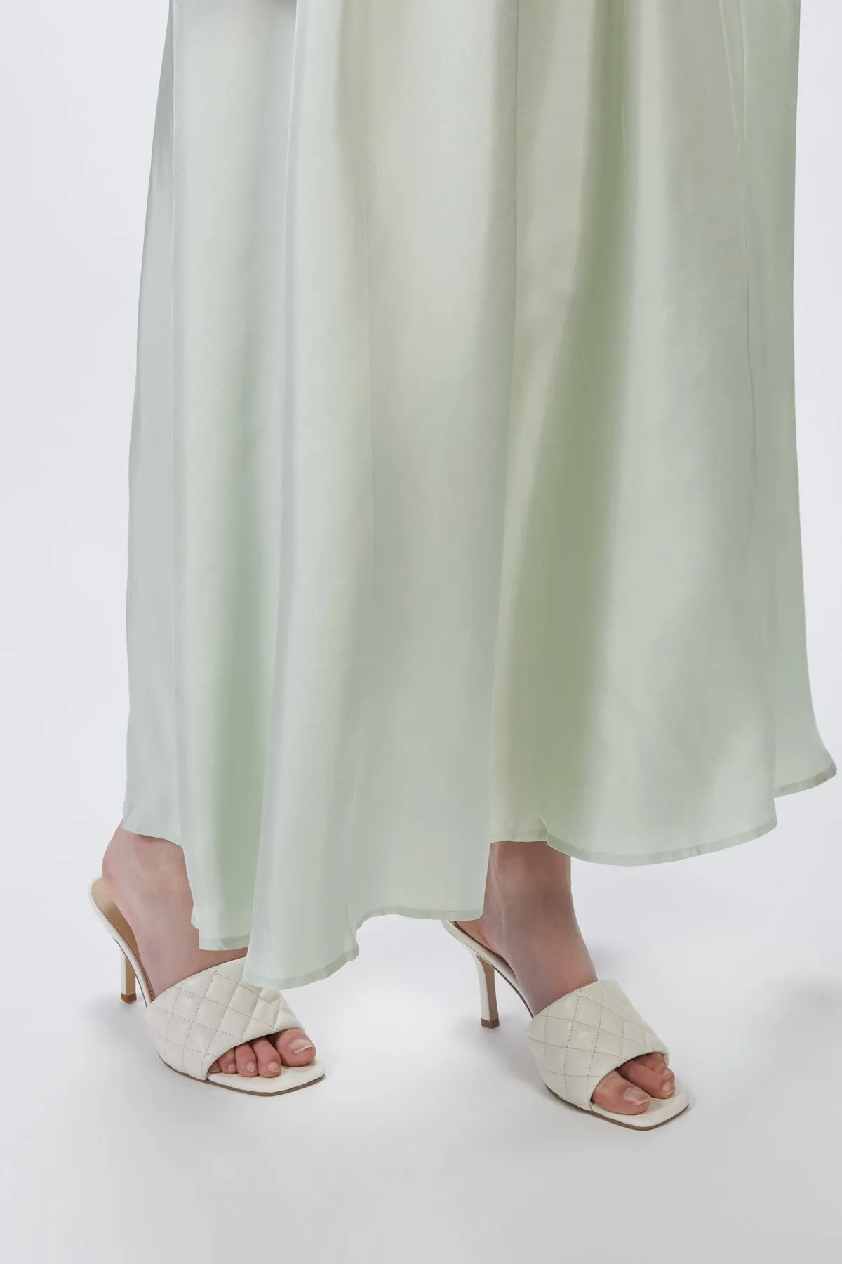 THE NAPOLI SILK-SATIN MAXI DRESS