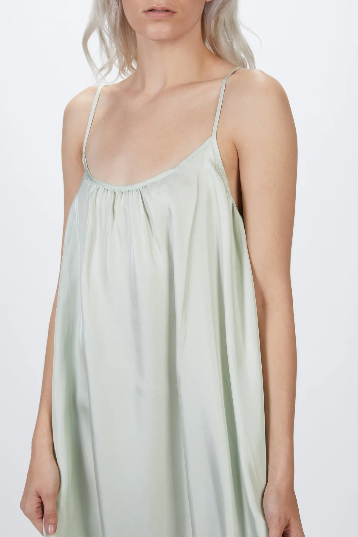 THE NAPOLI SILK-SATIN MAXI DRESS