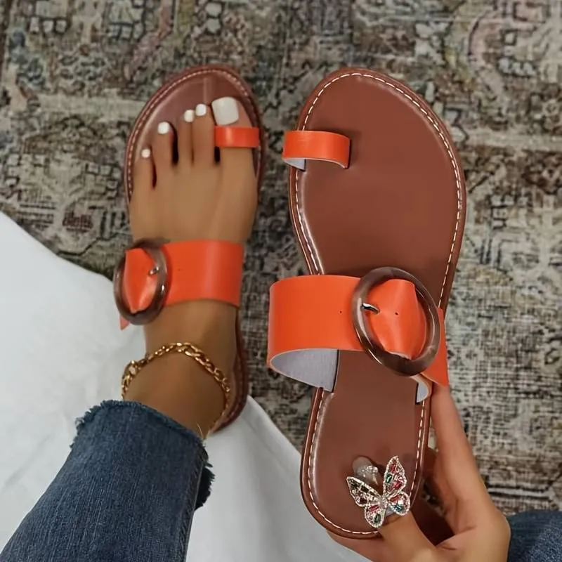 Toe Loop Flats Sandals