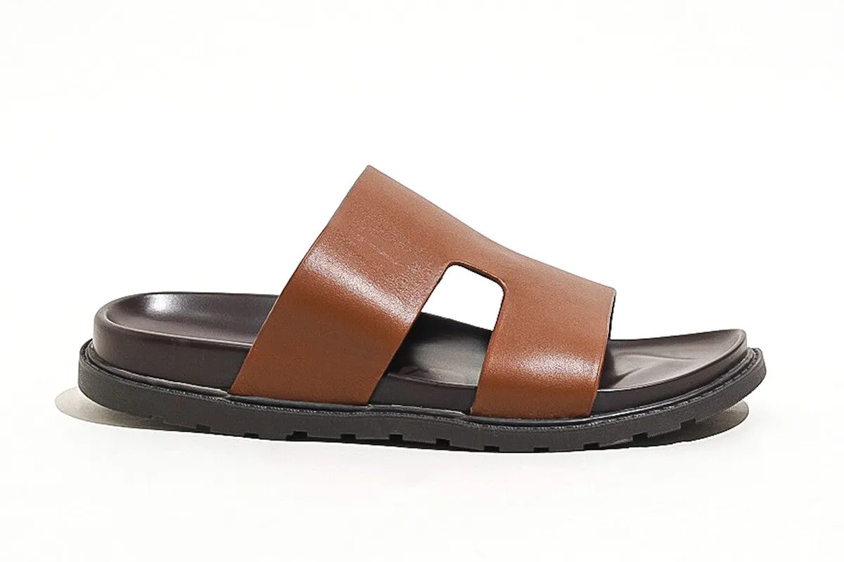 Toshio Brown Slide Sandals