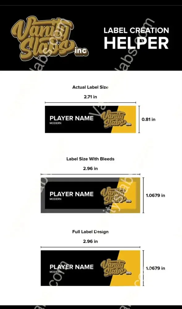 Vanity Slabs 35pt Holder for Standard Size Trading Cards for Baseball Football Hockey Basketball Cards