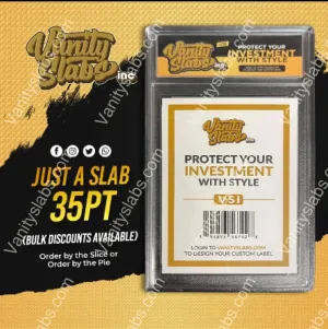 Vanity Slabs 35pt Holder for Standard Size Trading Cards for Baseball Football Hockey Basketball Cards