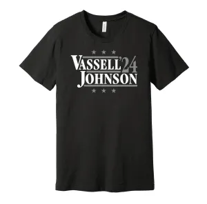 Vassell & Johnson '24 - San Antonio Basketball Political Campaign Parody T-Shirt - Hyper Than Hype Shirts