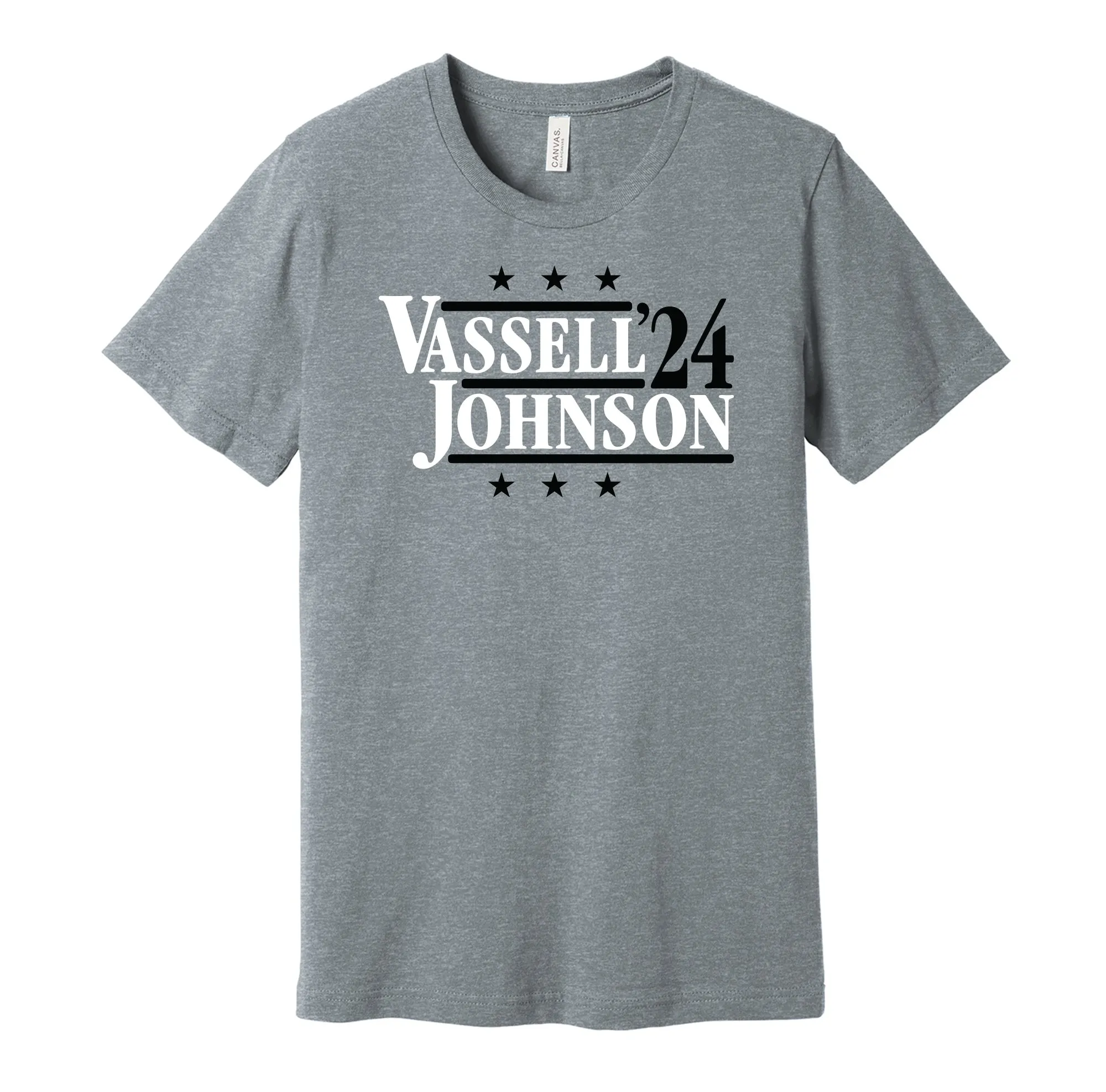 Vassell & Johnson '24 - San Antonio Basketball Political Campaign Parody T-Shirt - Hyper Than Hype Shirts