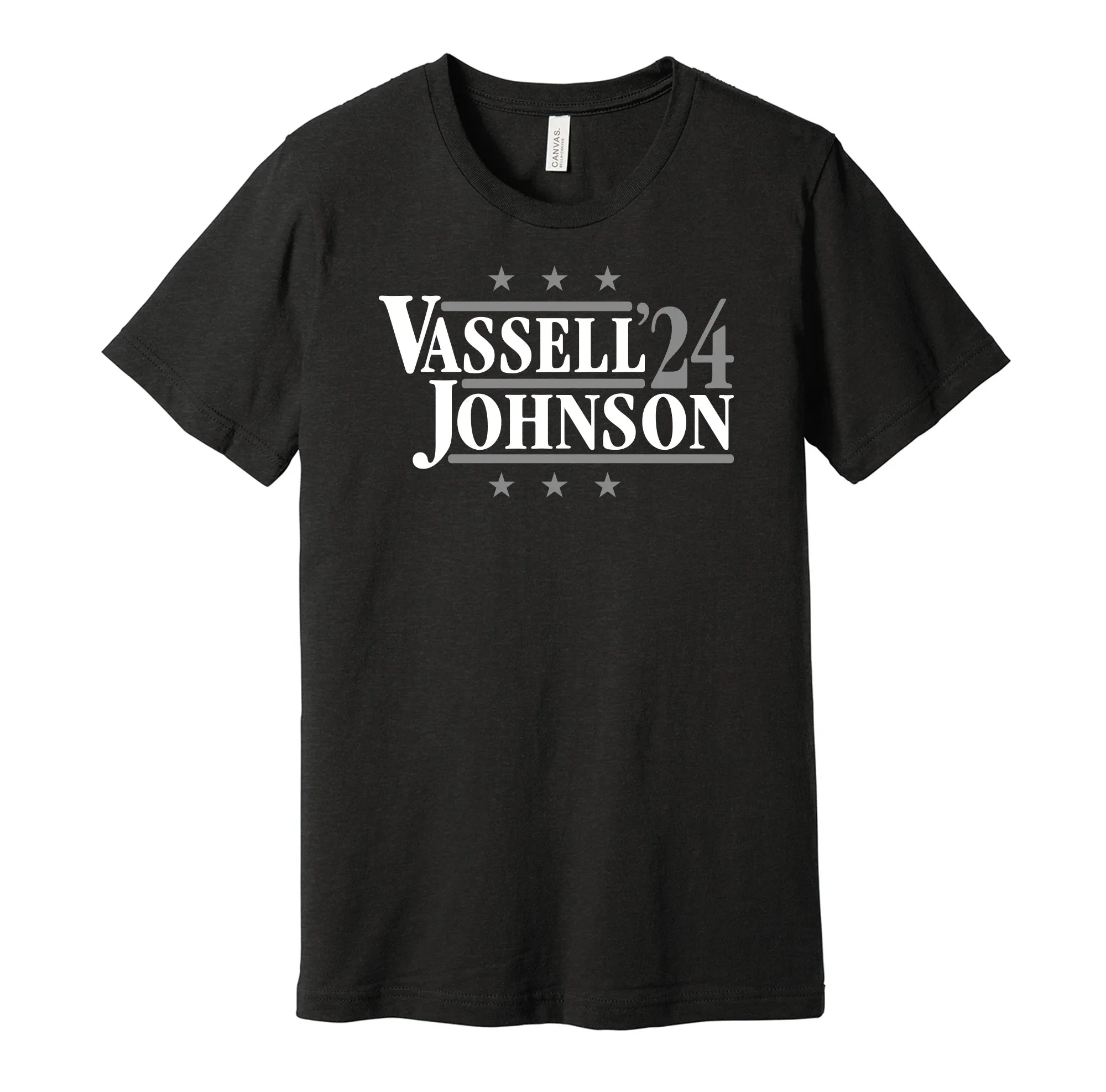 Vassell & Johnson '24 - San Antonio Basketball Political Campaign Parody T-Shirt - Hyper Than Hype Shirts
