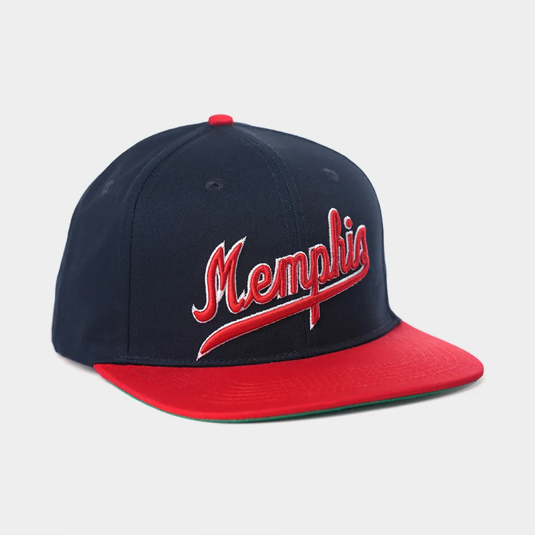 Vintage Memphis Tigers Script Snapback Hat