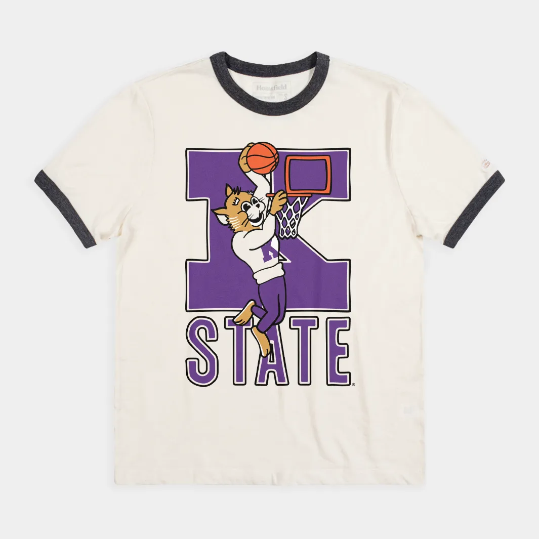 Vintage Slam Dunk Willie Wildcat K-State Ringer Tee