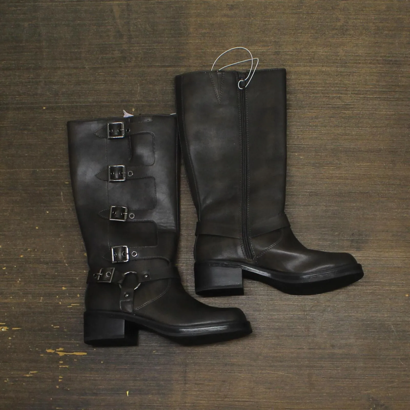 Wild Fable Womens Rebel Tall Moto Buckle Boots 90366583 Brown 7.5M