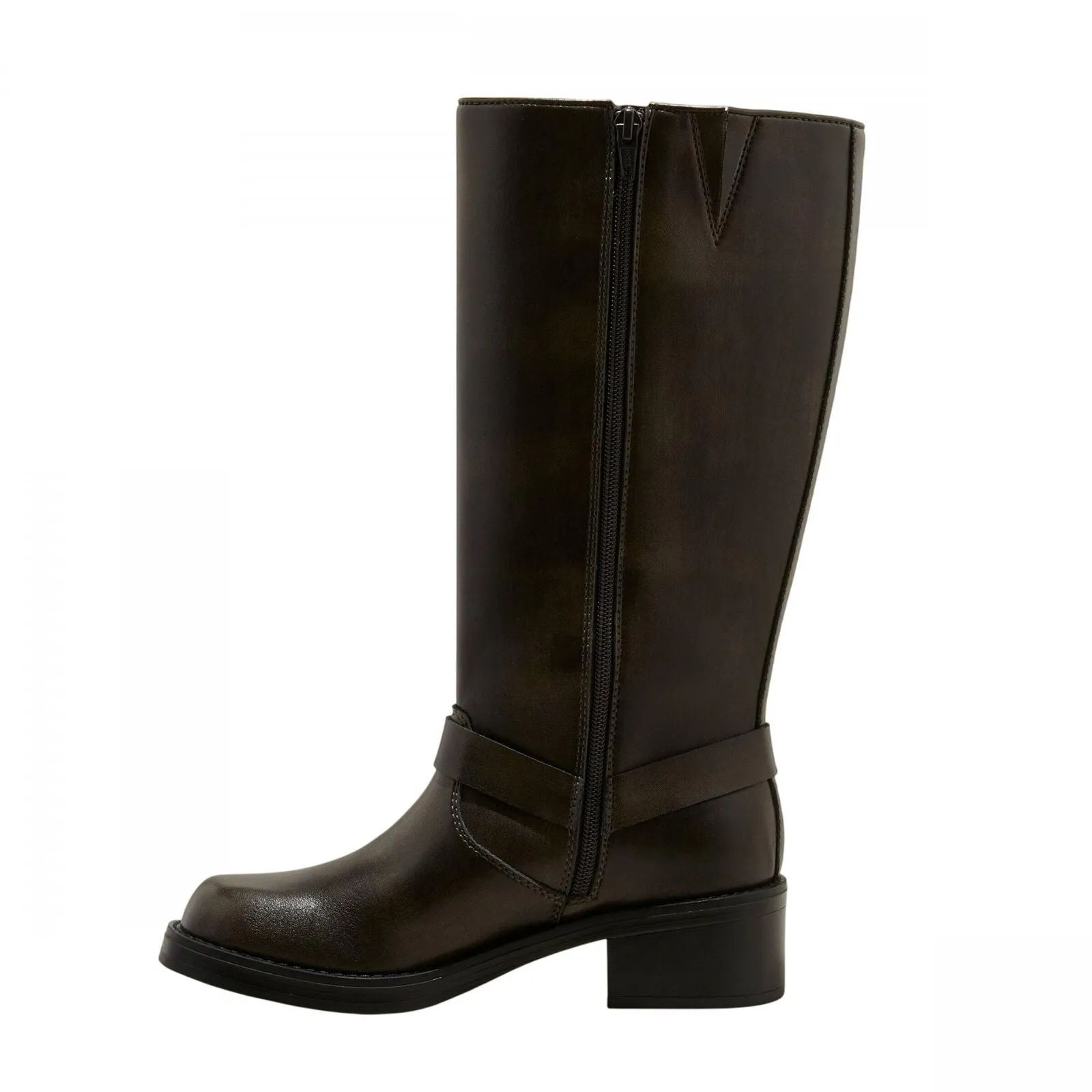 Wild Fable Womens Rebel Tall Moto Buckle Boots 90366583 Brown 7.5M