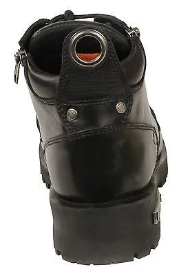 WOMEN'S MOTORBIKE BOOTS REAL LEATHER LOW CUT LEATHER LACE TO TOE RIDING BOOT
