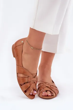 Women's open toes ballet flats