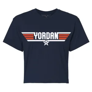 WOMEN'S - Yordan Flight School | Midnight Navy Crop