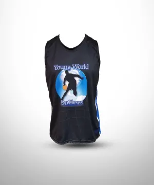 YOUNG WORLD BALLERS Full Dye Sublimated Sleeveless Muscle Top - Black